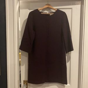Loft Wine colored shift dress